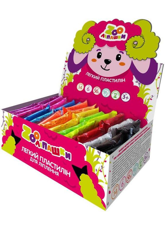 Пластилин легкий, 6 г,Баранчик ZOOлепашки поштучно Zirka (327876390)