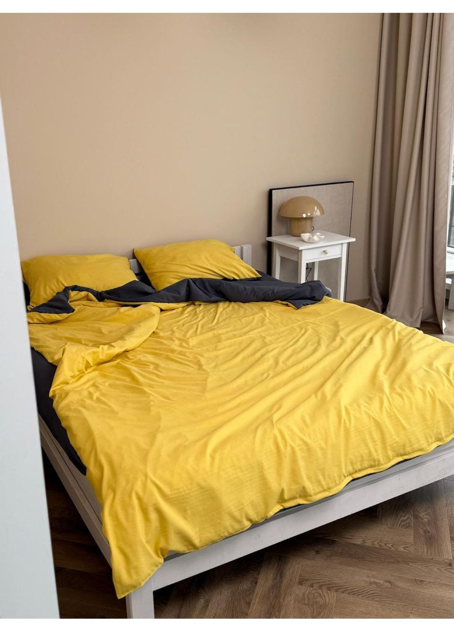 Постельное белье из Графит, сатин Полуторный размер, наволочки 70/70 No Brand (364220339)