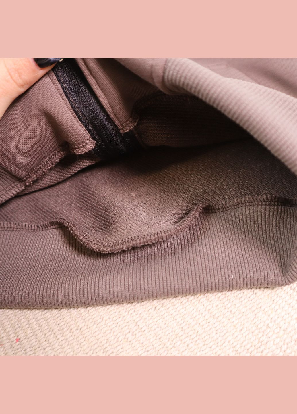 Дитячий весняний костюм толстовка на змійці штани коричневого кольору No Brand (322899238)