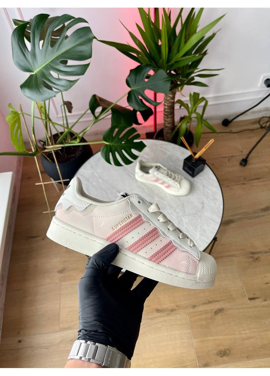 Кросівки жіночі Adidas Superstar Cappuccino Pink | Адідас Суперстар кремові No Brand кремові демісезони (360535090)