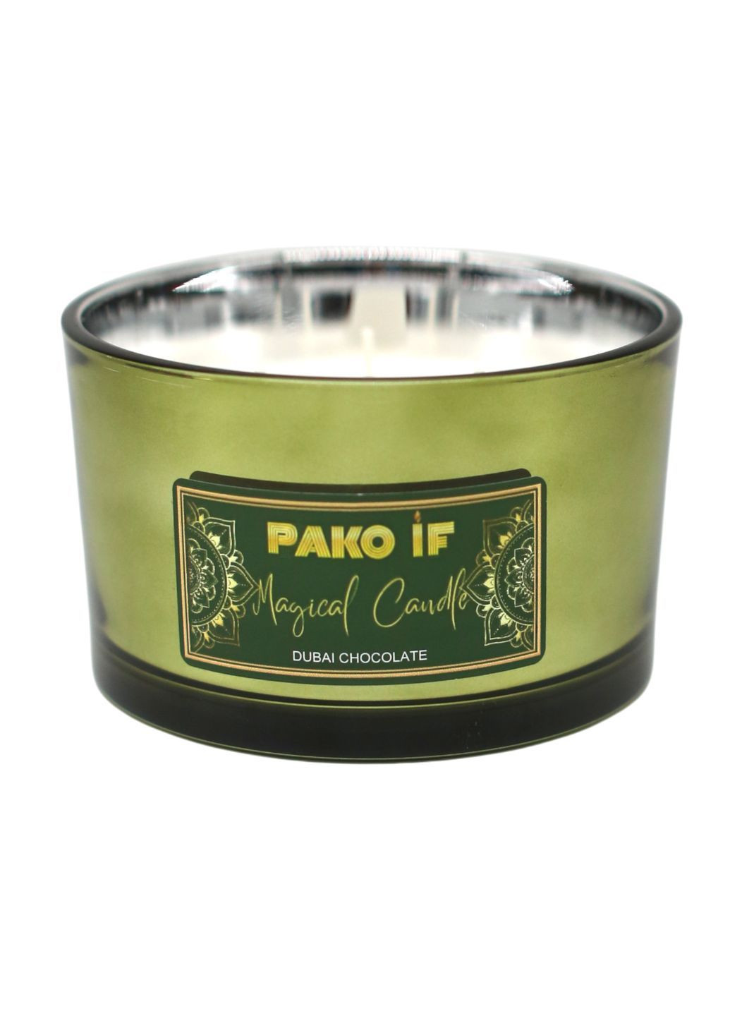 Свеча в стакане Pako Magical Candle Dubai chocolate 13×8 см PAKO-IF (368774446)