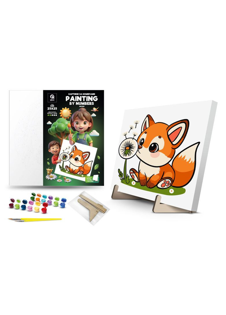 Картина по номерам QB900-003 "Лесенок" 25х25см qbee No Brand (362426085)