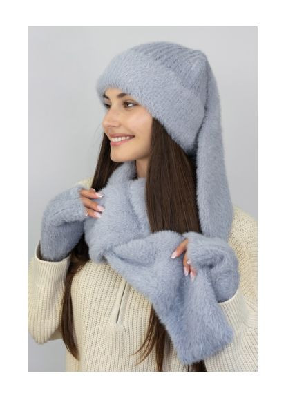 Жіночий комплект «Еллі», шапка, шарф, мітенки Braxton (370279214)
