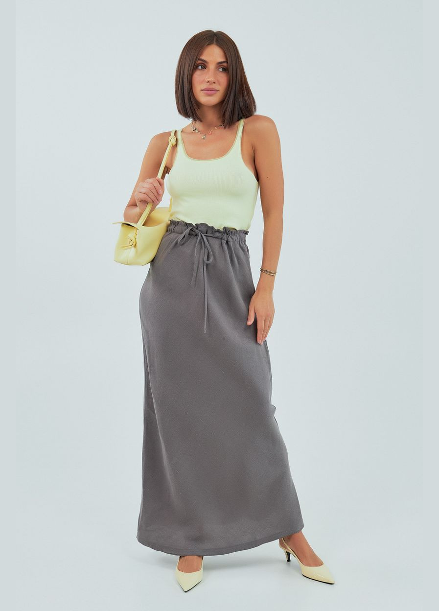 Майка в рубчик с сеточкой на бретелях Lurex — 339433463