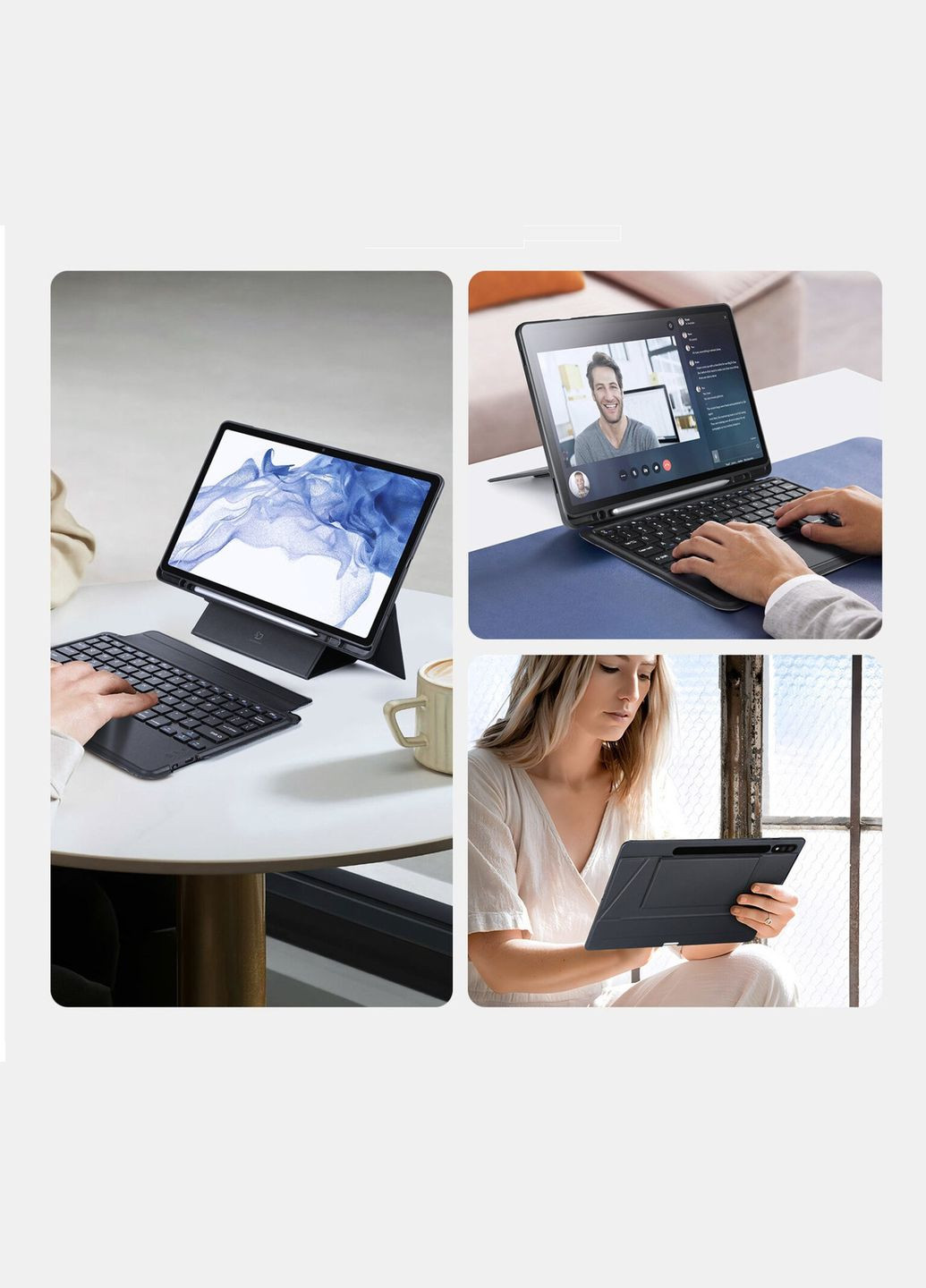 Чехол клавиатура Bluetooth 5.0 Keyboard для Samsung Galaxy Tab S7/S8 11'' (X700/X706/T870/T87) Dux Ducis (324234502)