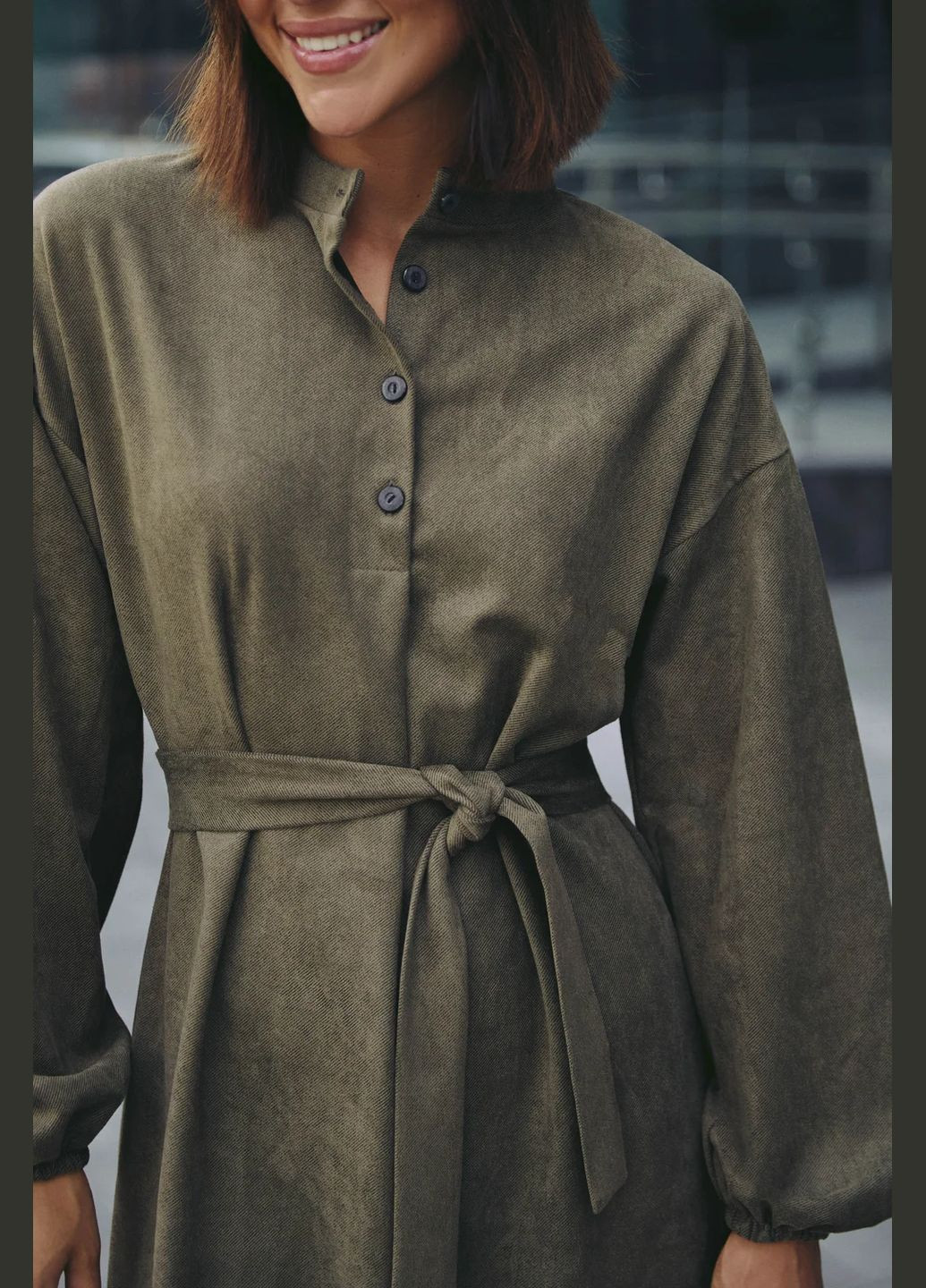 Оливкова ділова, повсякденний, кежуал сукня Seventeen