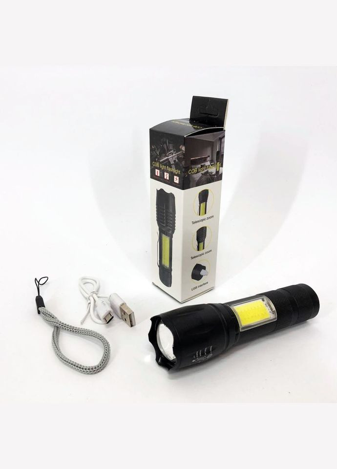 Ліхтарик акумуляторний ручний BL-29 діод T6 + COB зарядка від USB, ліхтарик led, водонепроникний Bailong (364663780)