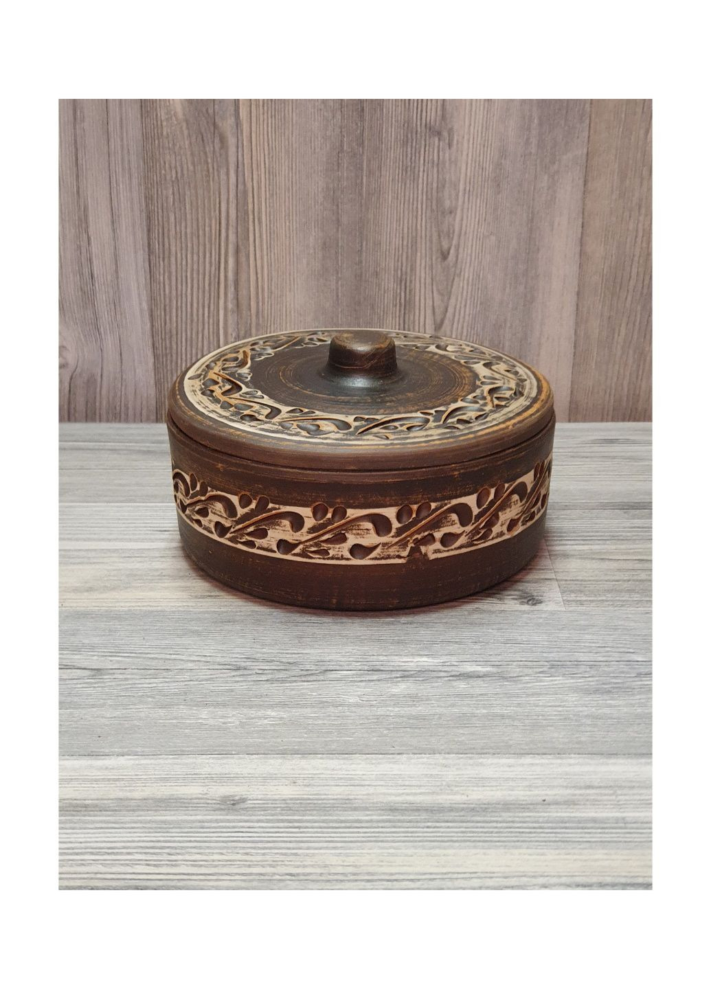 Горщик для запікання 0,45 л., з червоної глини No Brand (329408516)