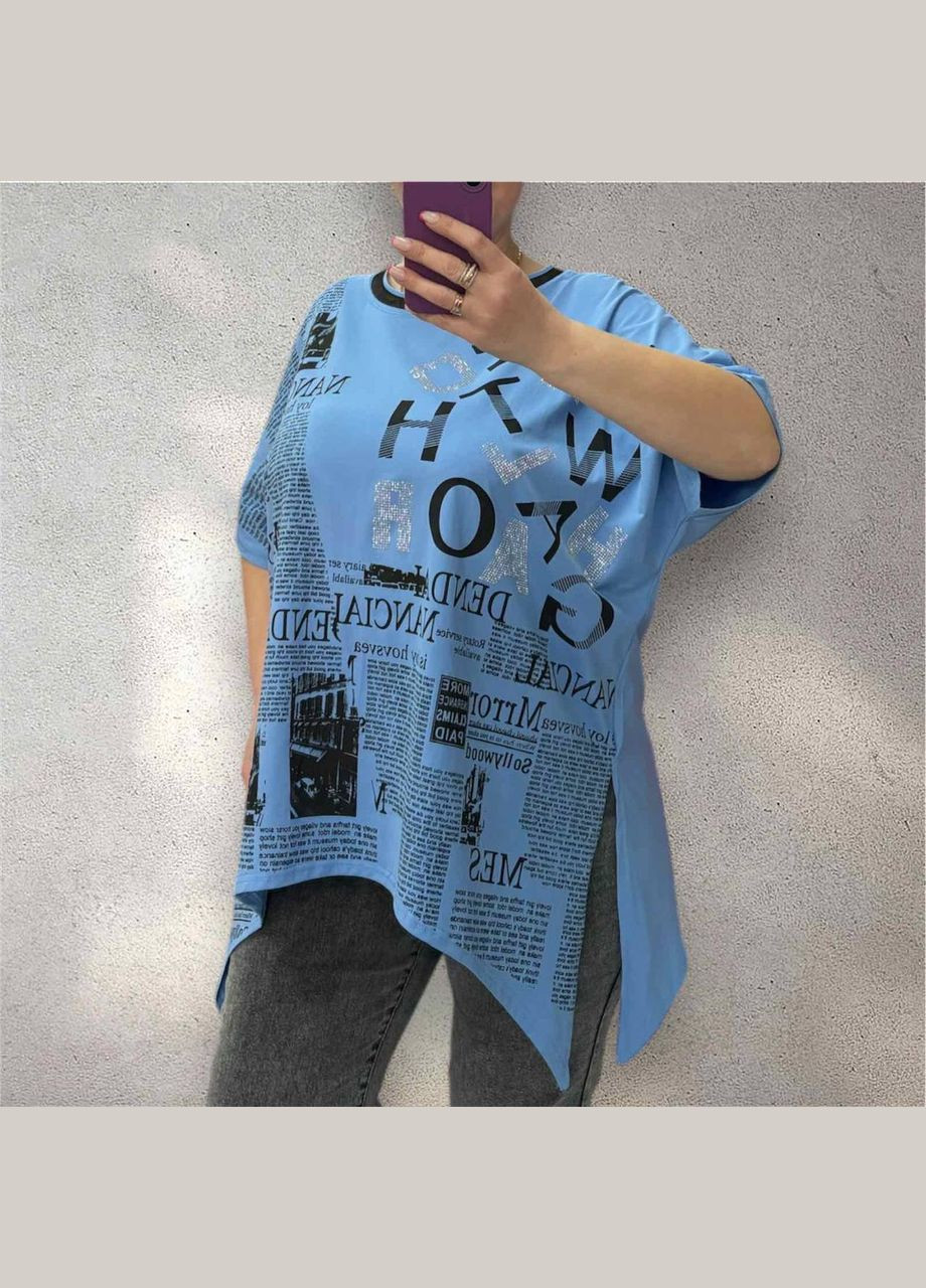 Жіноча футболка оверсайз з принтом Україна - (331606008)