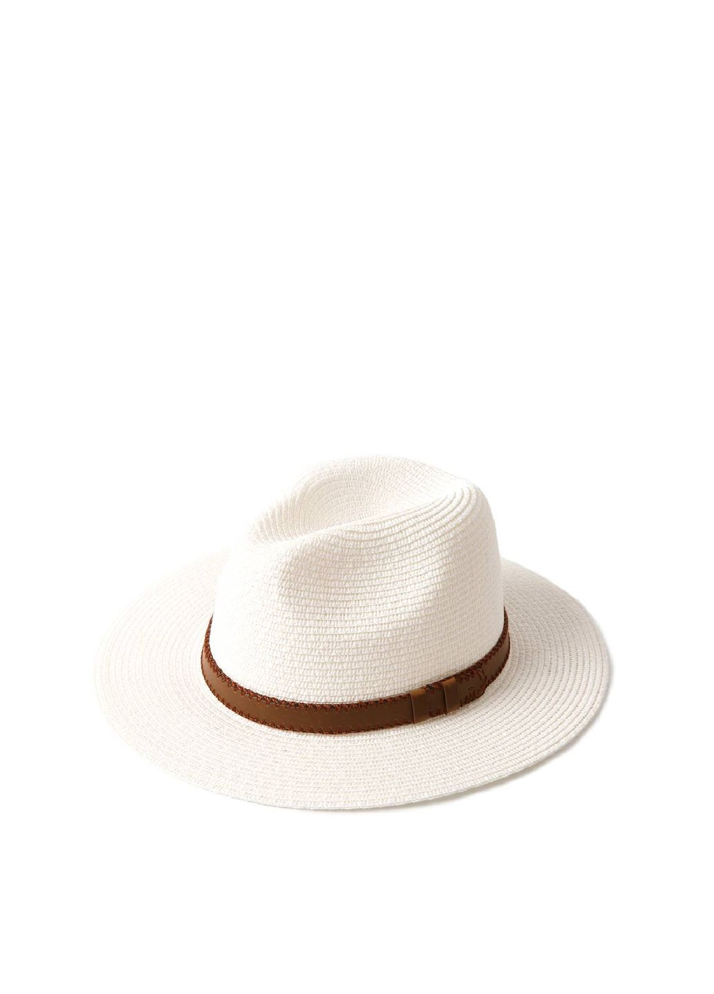 Шляпа федора женская бумага белая BAY LuckyLOOK 469-410 (289478364)