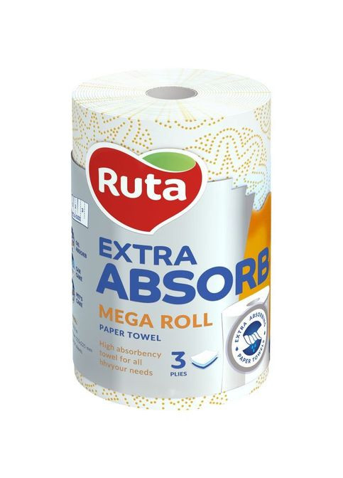 Паперові рушники Selecta Mega roll 3 шари 1 шт. (4820023745643) Ruta Selecta Mega roll 3 слоя 1 шт. (268141433)