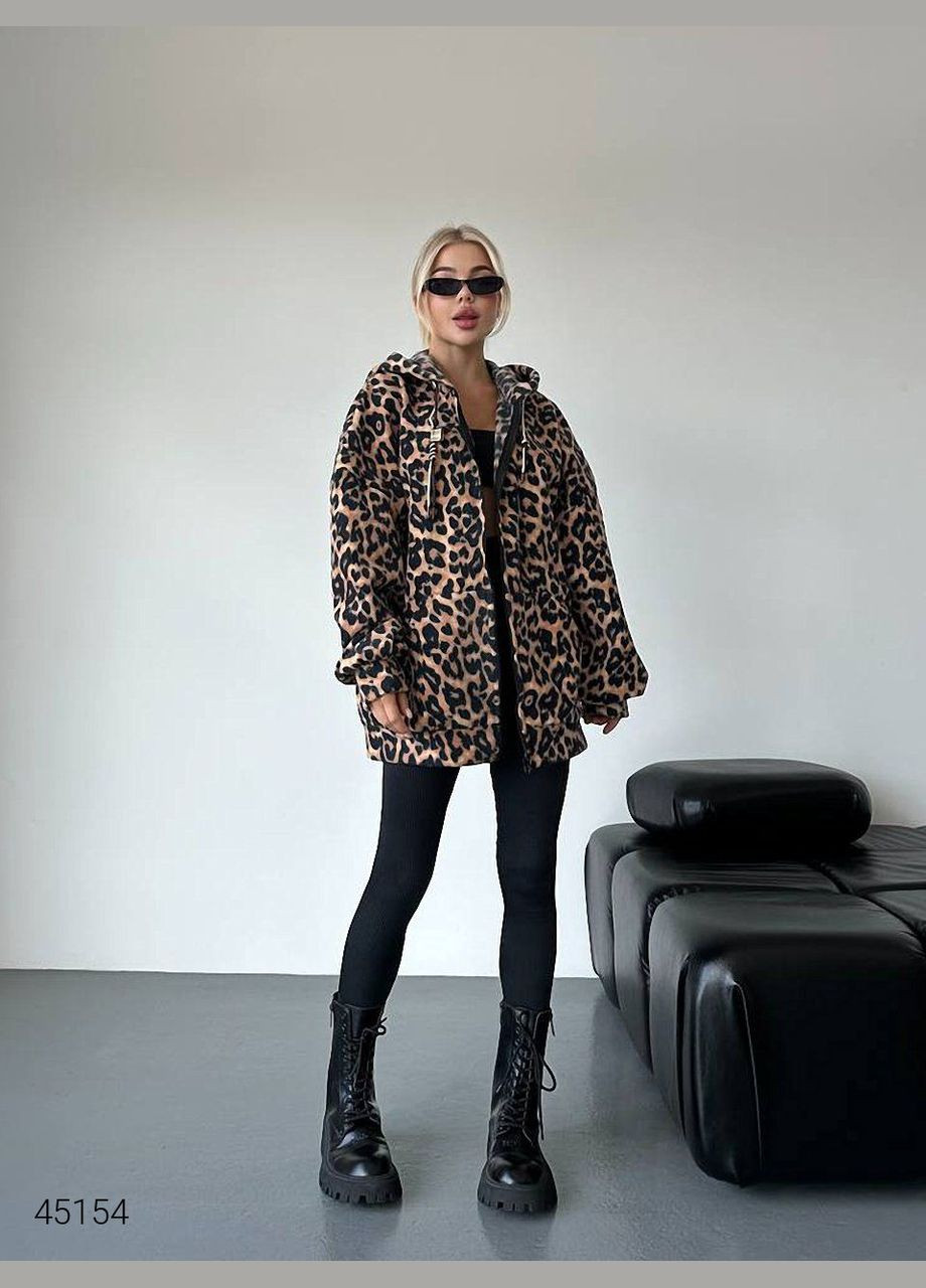 Зіп худи жіноче в анімалістичний принт Liton (303699119)