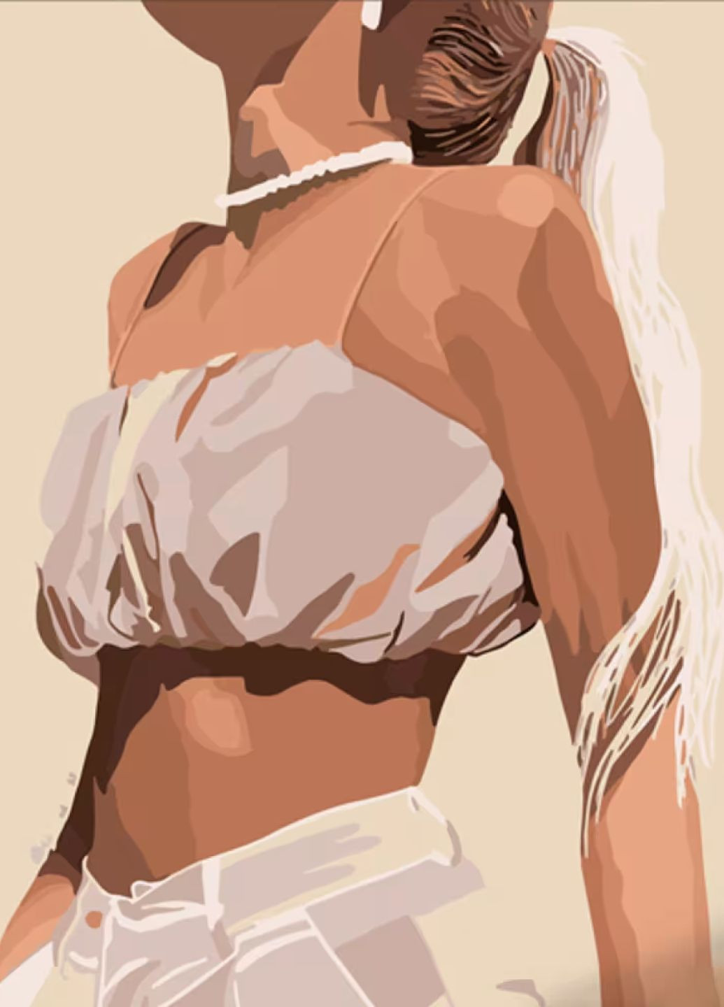 Картина за номерами ПРЕМІУМ Білий топ розміром 40х50 см (DY334) Strateg (305742233)