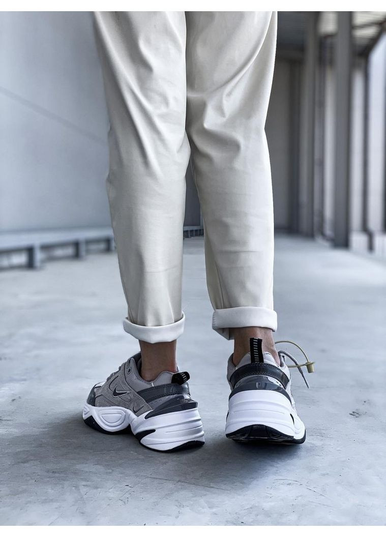 КРОСІВКИ ЖІНОЧІ NIKE M2K TEKNO GREY BEIGE НАЙК М2К ТЕКНО No Brand сірі демісезони (367172318)