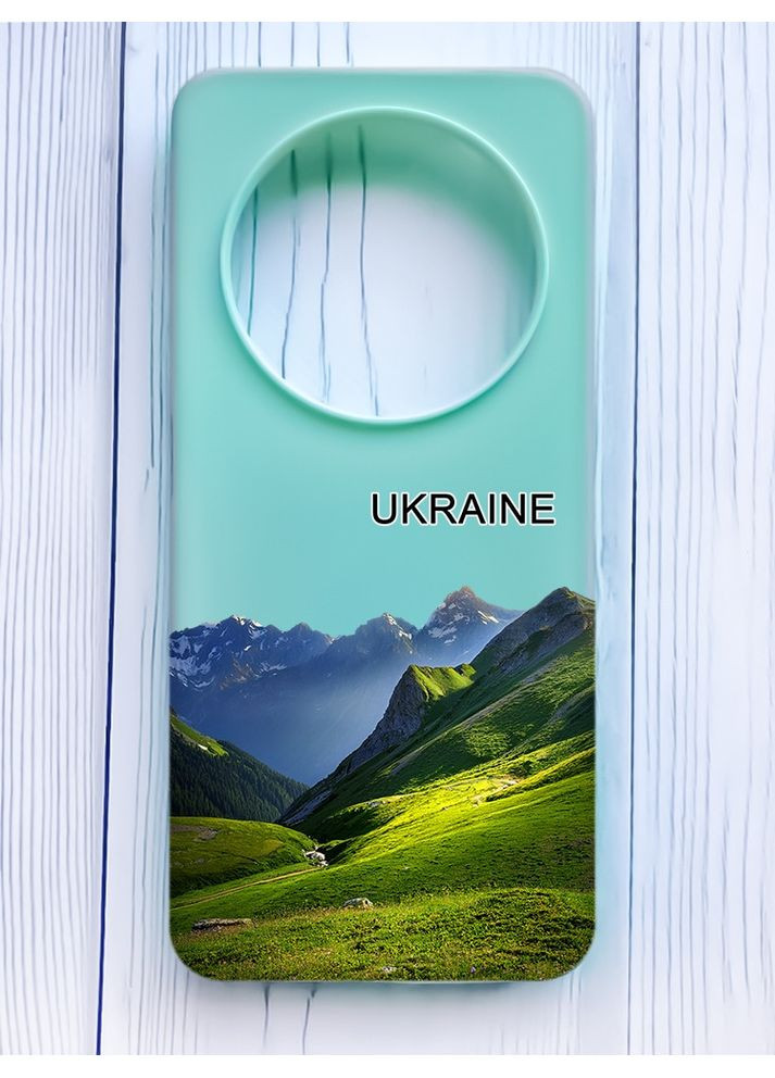 Матовий бірюзовий чохол на Xiaomi Redmi 14C/Poco C75 Карпати Україна (принт 409) Creative (356122355)