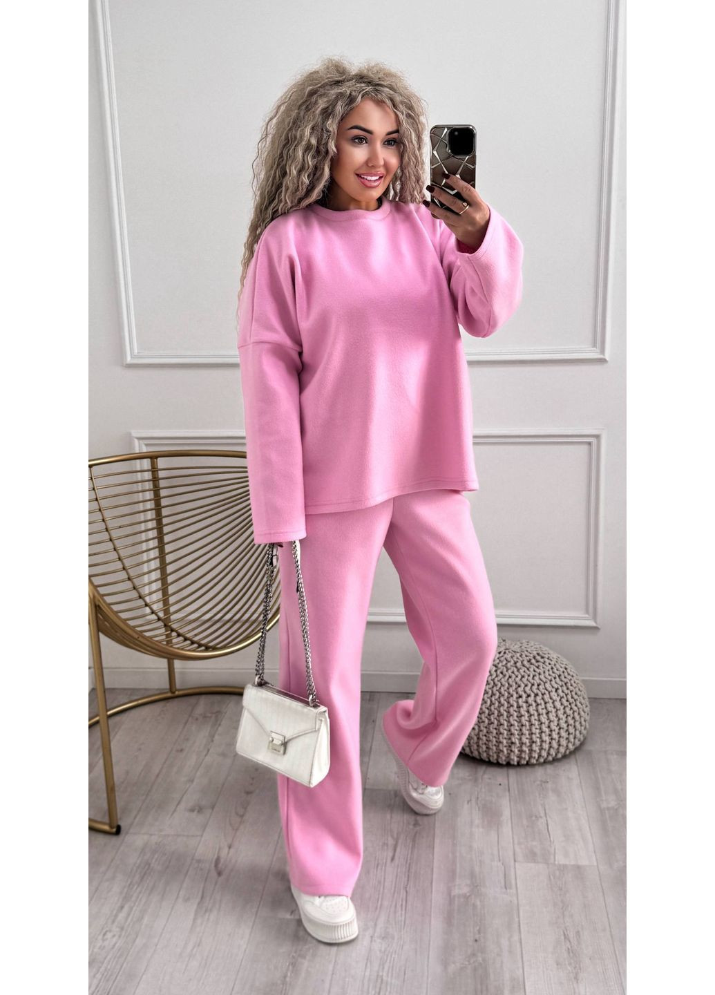 Костюм осенняя коллекция двойка,двойная Ангора Арктика,премиальное качество,не кашлатится,свитер оверсайз и брюки клеш Україна (365958179)