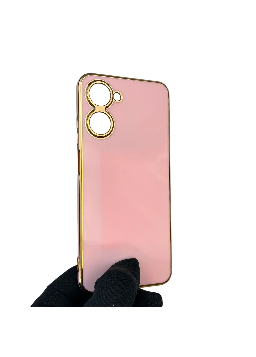 Чехол для 10 4G с защитой камеры с золотой окантовкой на реалми 10 пудровый gs1 Realme (366233847)