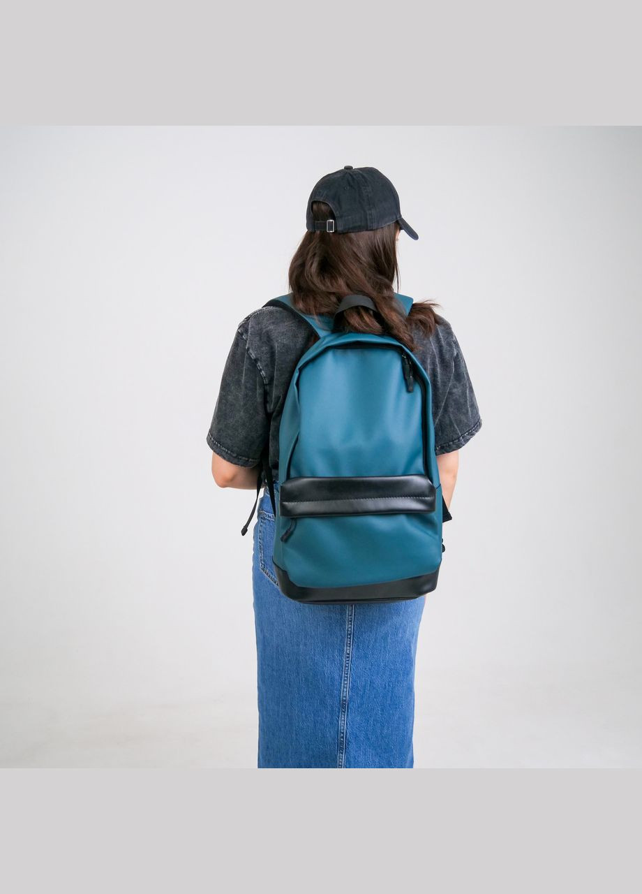 Универсальный рюкзак в удобном размере в экокожи, цвет бирюзовый ToBeYou city (293247143)
