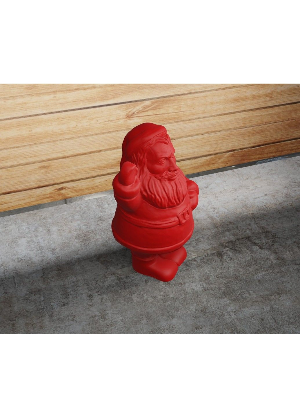 Фігурка. Рокобільний Санта Клаус (святий Миколай, дід мороз) з піднятою рукою ЗаСвіт (280940584)