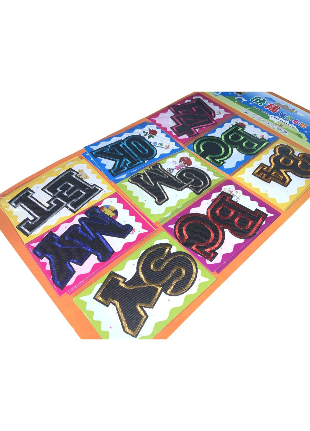 Аплікація для одягу нашивка №60 Букви 9шт/6х8см FROM FACTORY A60 (339104962)