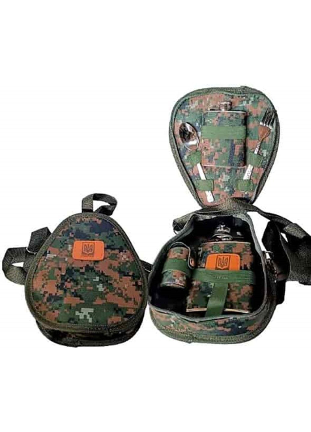 Туристический набор XGB-8-A 9 в 1 (фляги, рюмки, ложка, вилка) в сумке No Brand (332637576)