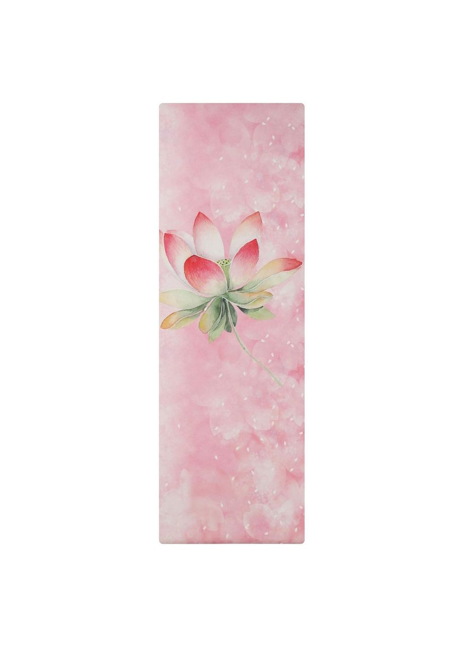 Килимок для йоги замшевий каучуковий Рожевий FI-5662-28 Record (334304448)