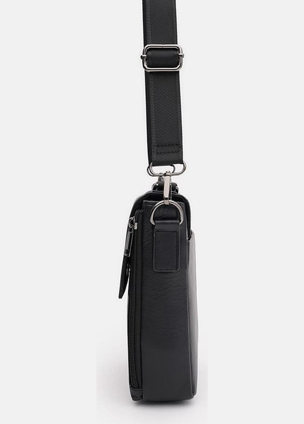 Сумка планшет через плечо мужская из натуральной кожи маленькая для документов и для телефона Черный 35865 Ricco Grande (337466355)