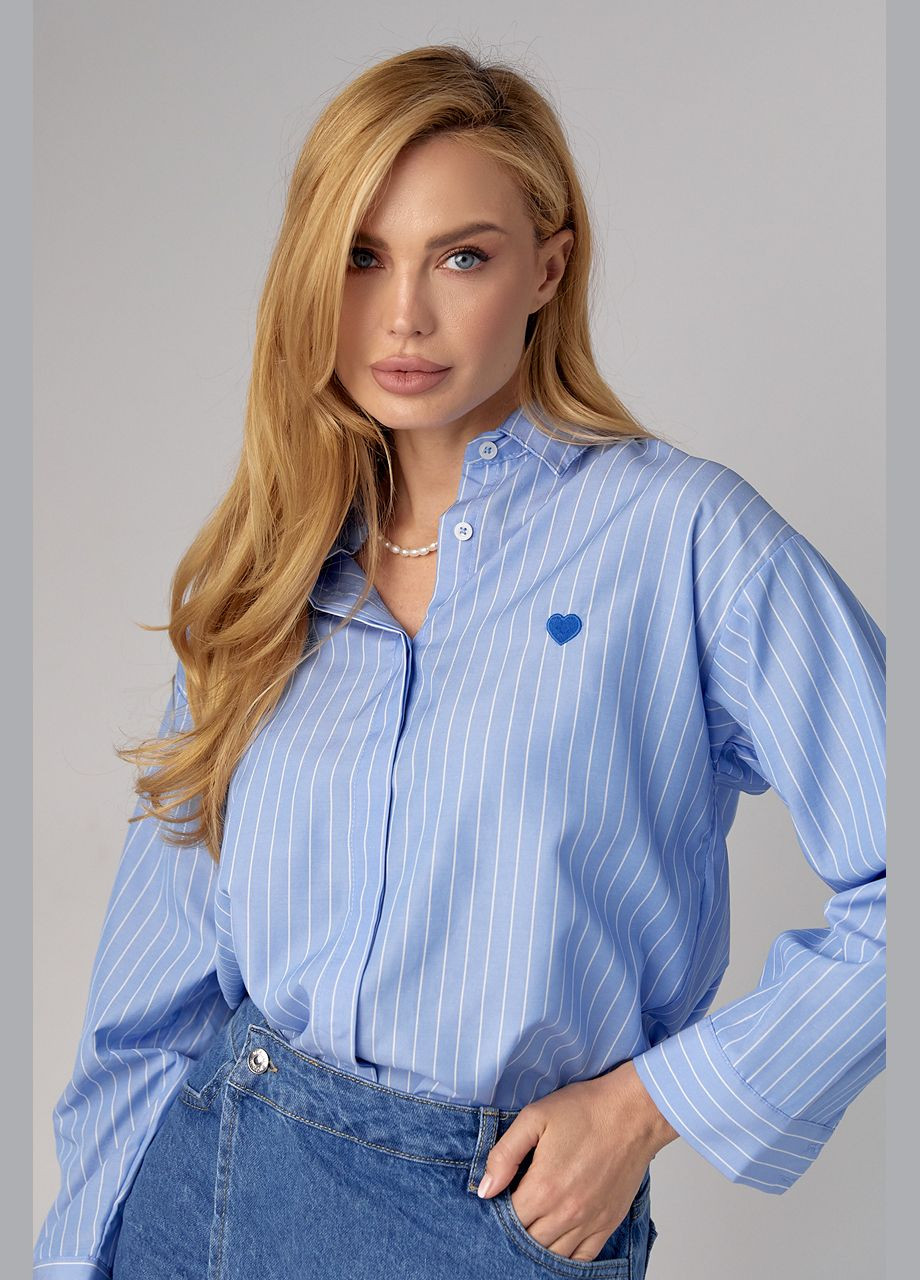 Синяя откровенный рубашка Lurex