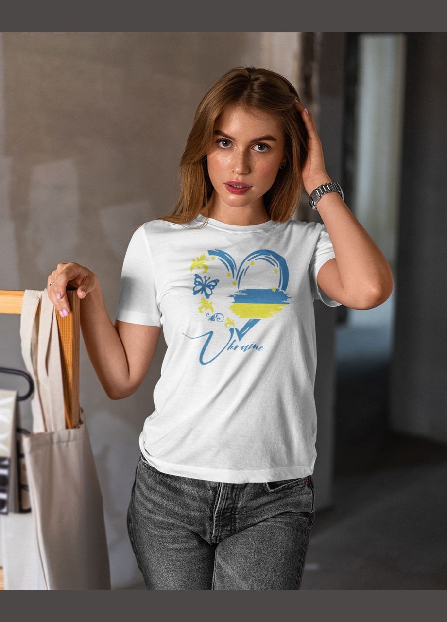 Женская футболка с патриотическим принтом черная 44 Mishe 240015 - (292564260)