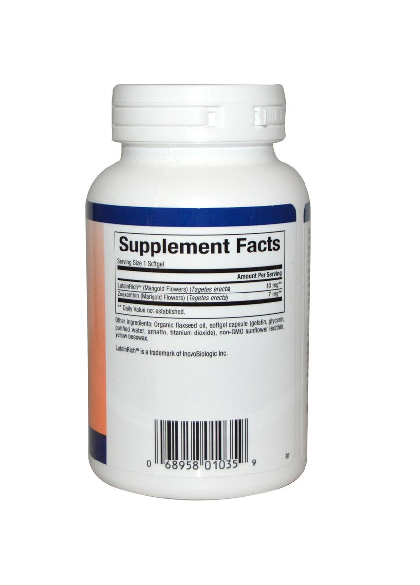 Лютеин 40 мг, Lutein,, 60 гелевых капсул Natural Factors (330626576)