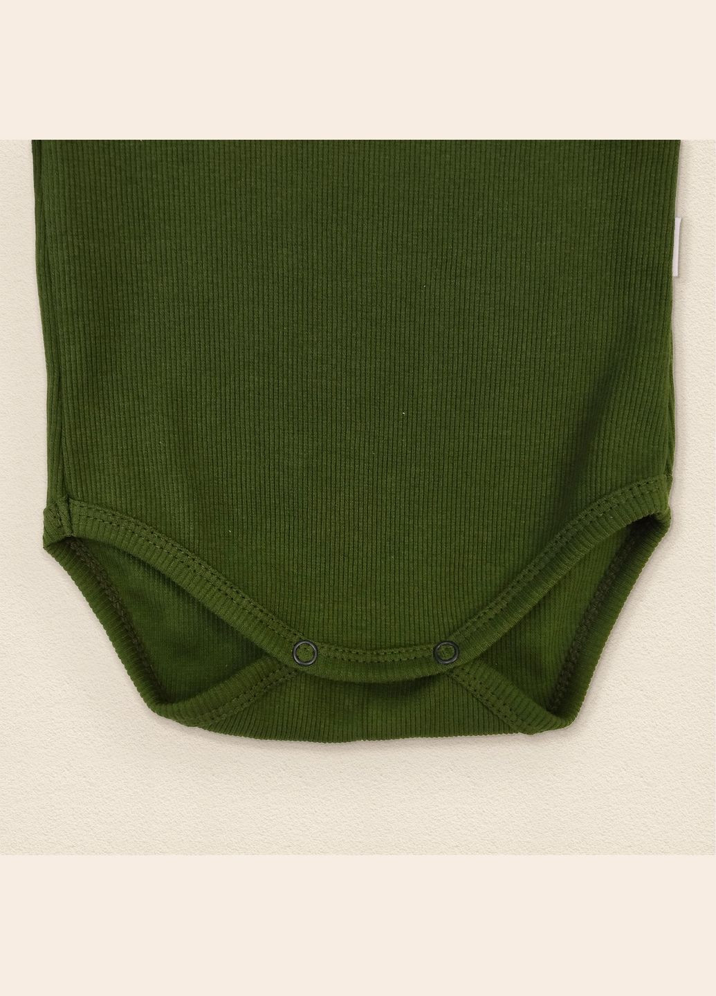 Боді з довгим рукавом з тканини рубчик Хакі Хакі dexter's (301842056)