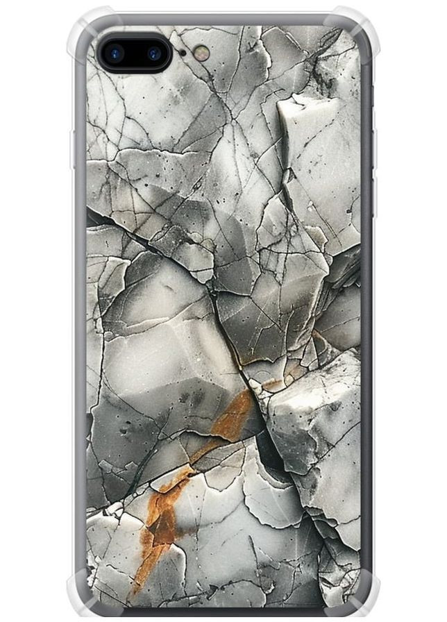 Силикон с усиленными углами чехол 'Серый мрамор' для Endorphone apple iphone 7 plus (285119617)