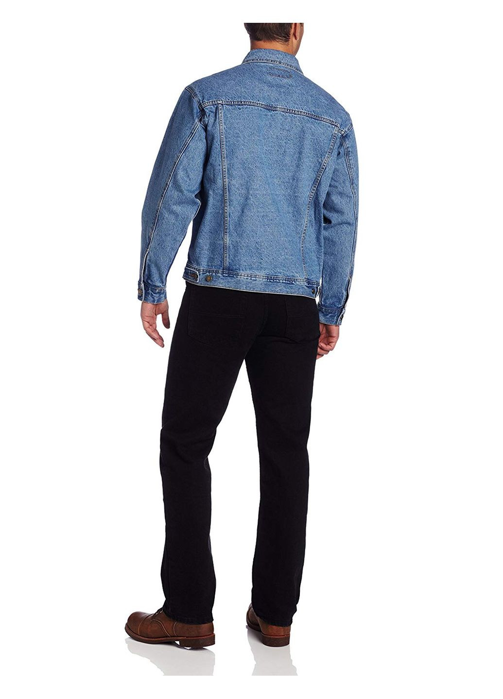 Голубая демисезонная джинсовая куртка vintage denim (moj30vi) Wrangler