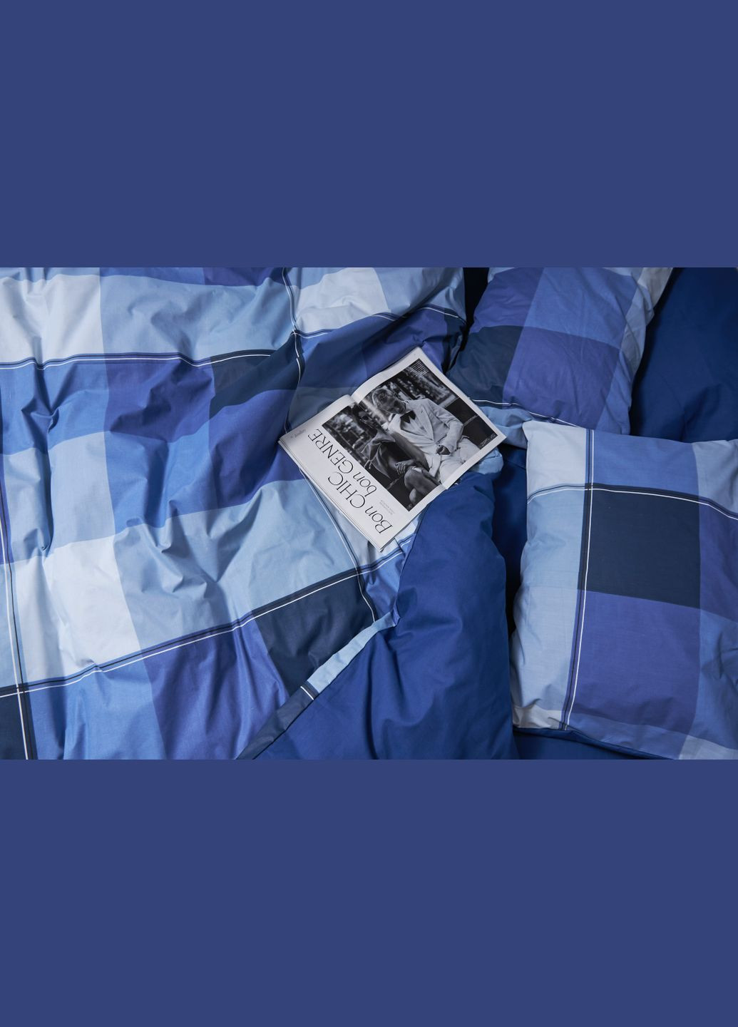 Комплект постельного белья Бязь Gold Люкс «» полуторный евро 160х220 наволочки 2х40х60 (MS-820004885) Moon&Star finland blue (293147868)