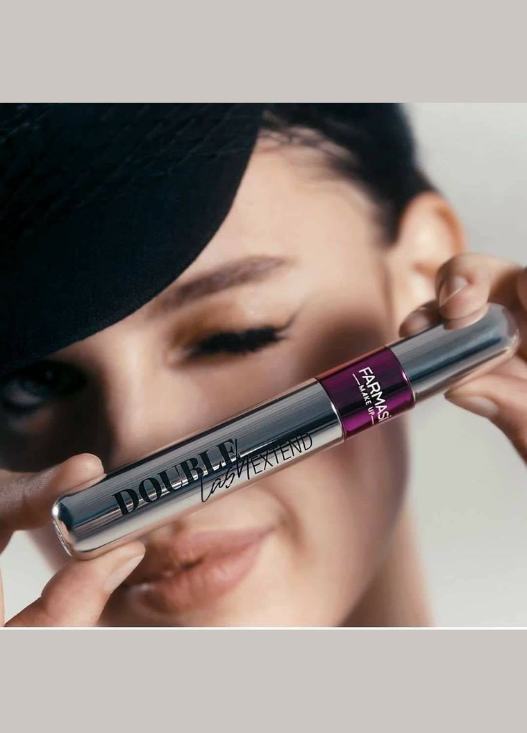 Туш для вій для об'єму та довжини Double Lash Extend 12 мл Farmasi (295658490)