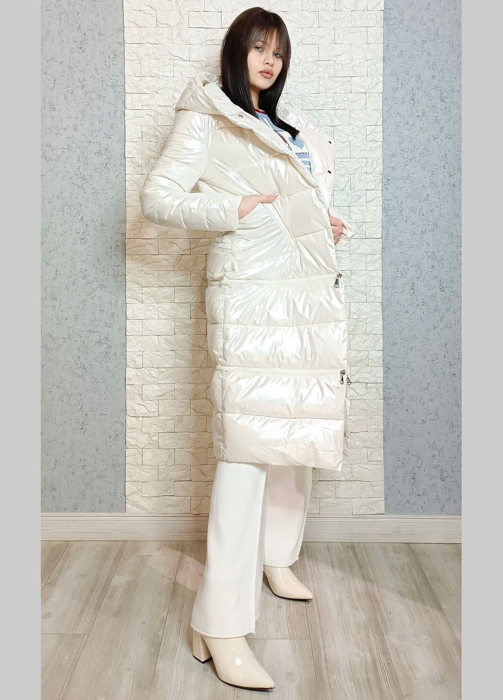 Молочное зимнее Пальто трансформер трансформер Vince Otto