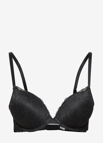 Чорний балконет бюстгальтер Lindex з кісточками мереживо