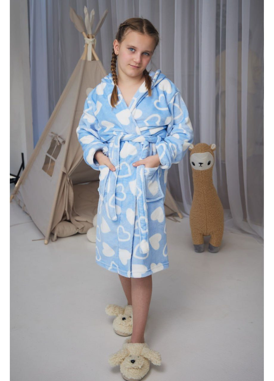 Халат 1150 детский Wellsoft с теплым капюшоном и поясом. Україна (370284768)