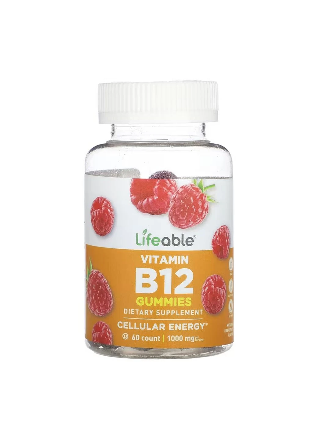 Оригінал! Vitamin B12 Adult - 60 gummies Lifeable (397583222)