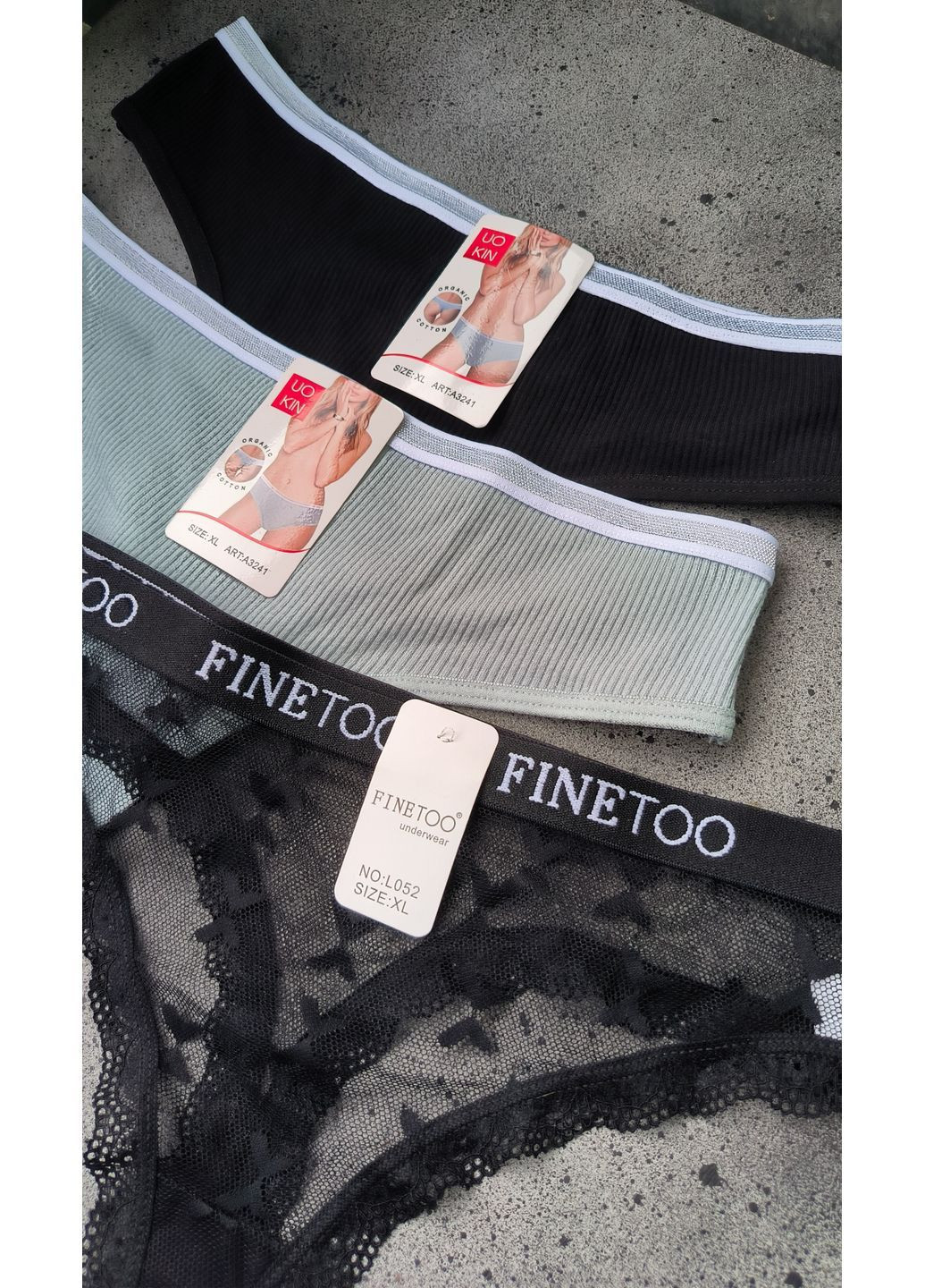 Набор 3 шт трусики стринги No Brand (363186446)