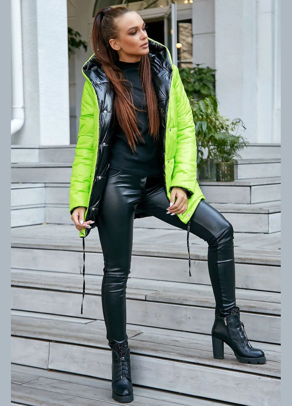 Зеленая демисезонная куртка Seventeen