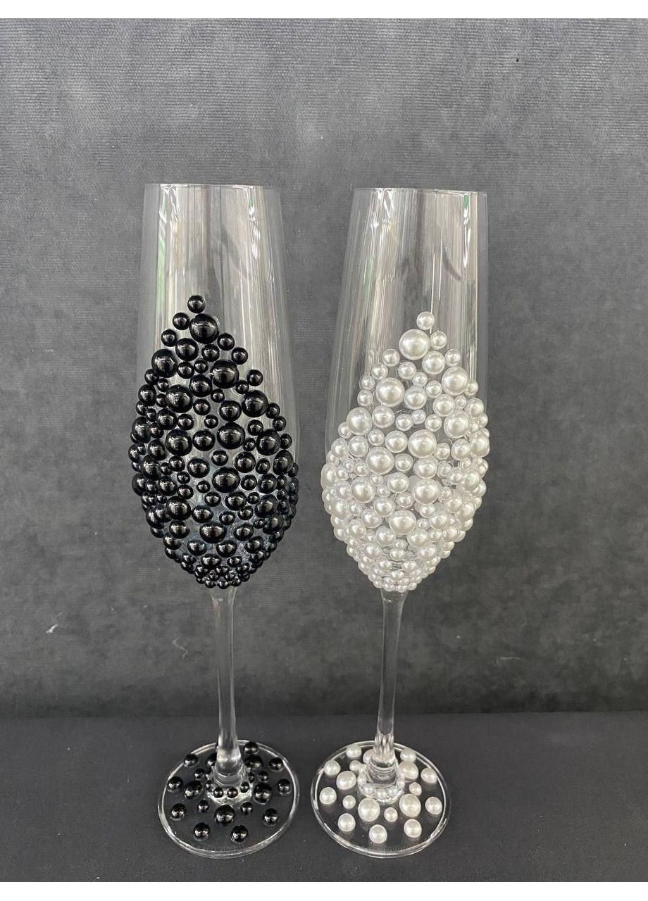 Весільні келихи 2 шт Келих нареченого і нареченої Фужери на весілля для нареченого і нареченої Bohemia (367056098)