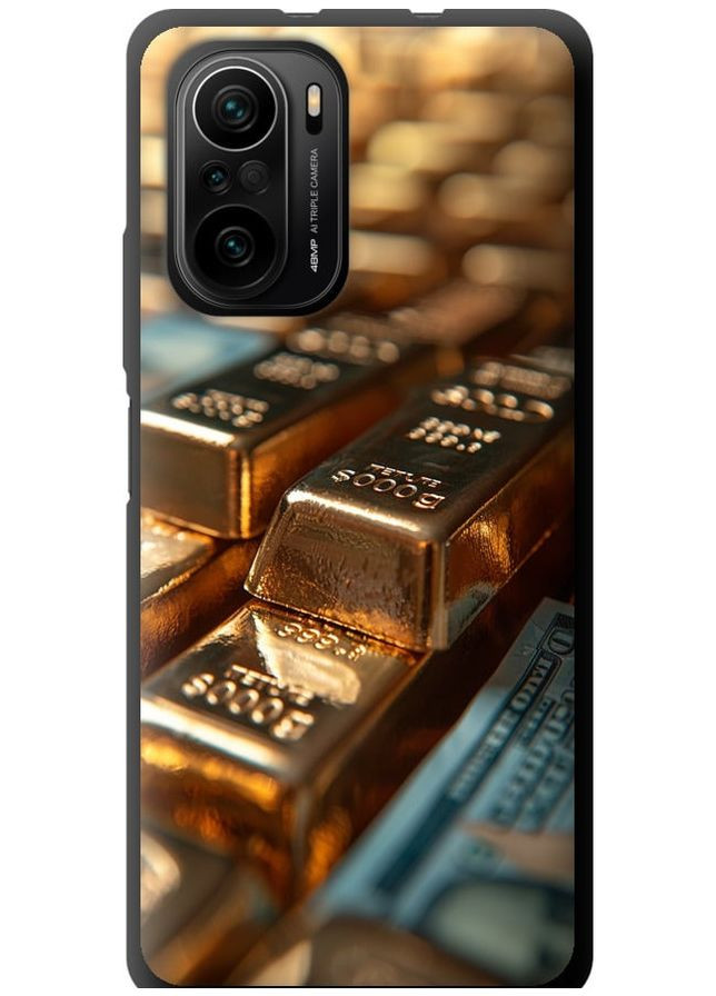 TPU черный чехол 'Сияние золота' для Endorphone Xiaomi Poco F3 (291127770)