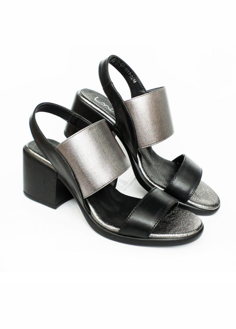 Жіночі шкіряні босоніжки на широких підборах. Lonza (335250696)