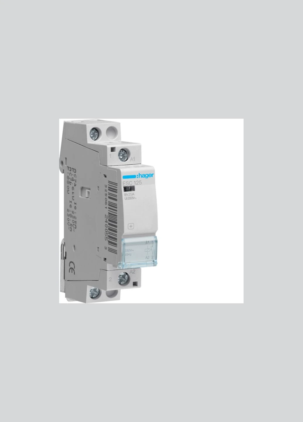Контактор модульний 1P 25A 1NO 230V [ESC125] Hager (344542726)