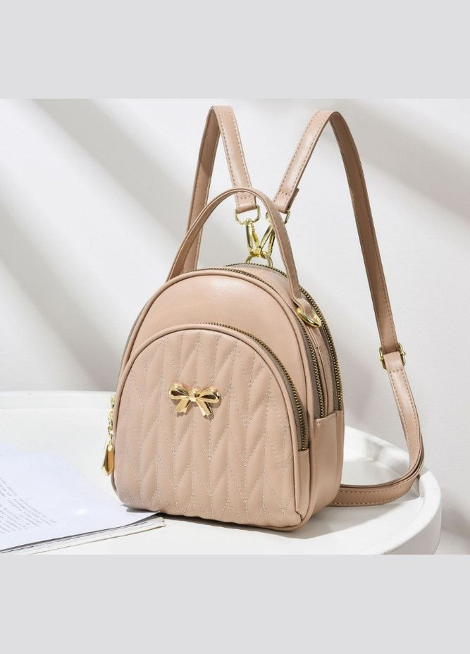 Жіночий міні рюкзак сумка 2 в 1 Чорний No Brand (301083329)