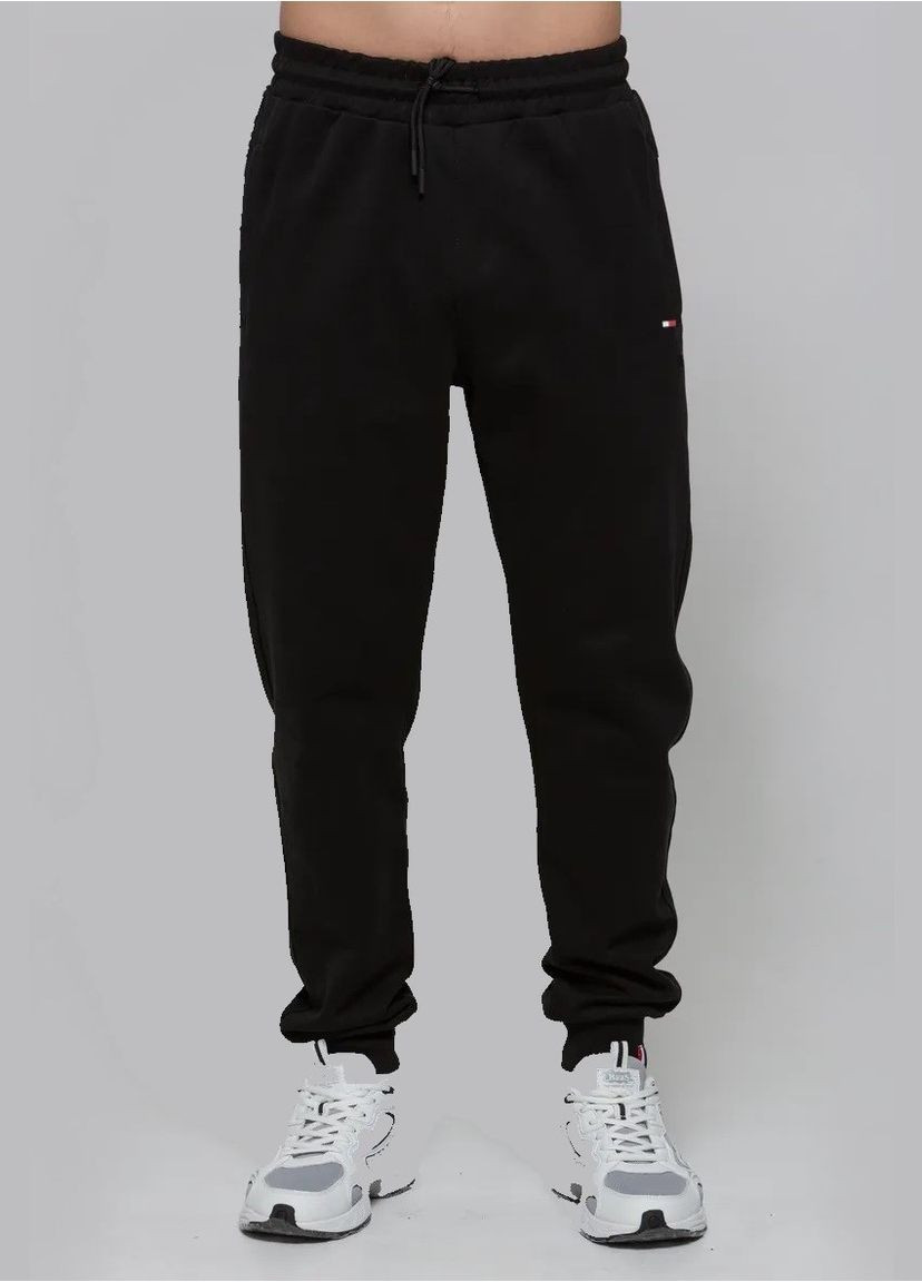 Черные спортивные, повседневный, кэжуал демисезонные брюки Tommy Hilfiger