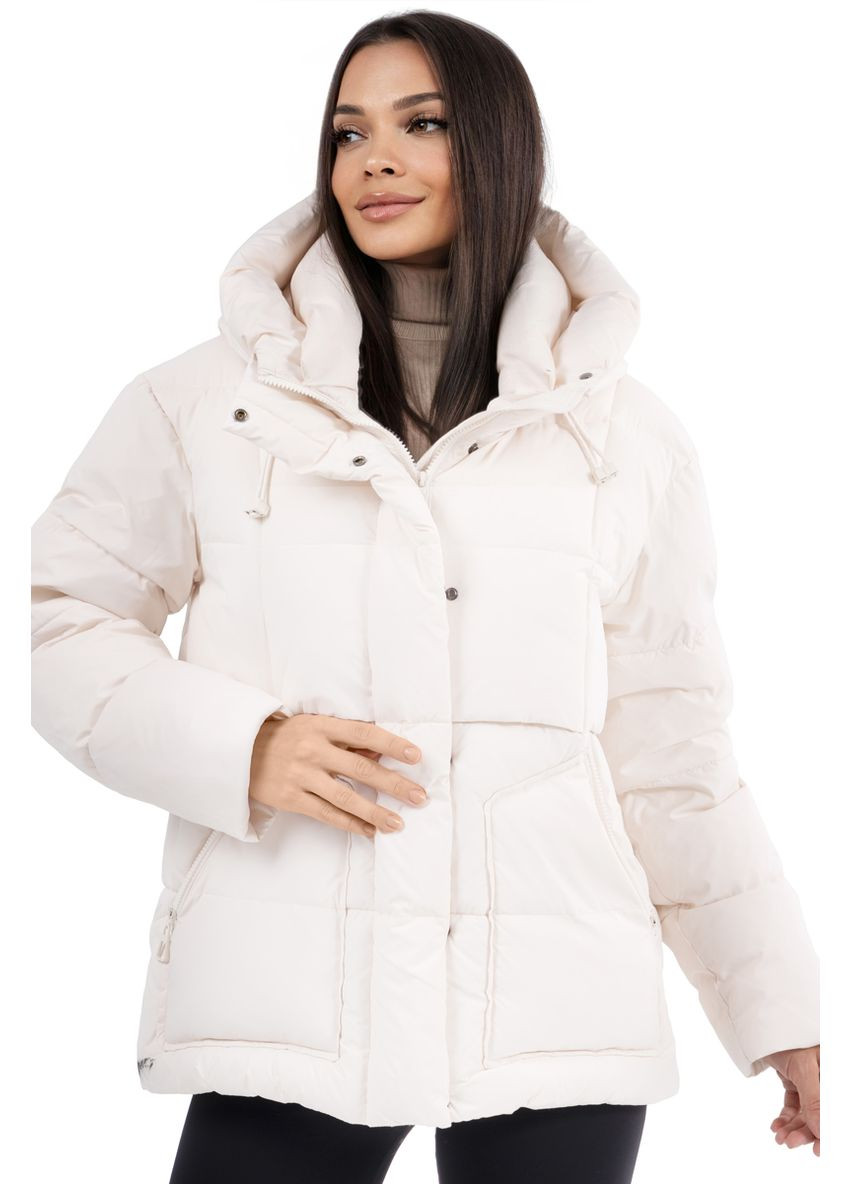 Комбінована демісезонна куртка жіноча nf 229661 бежева Freever