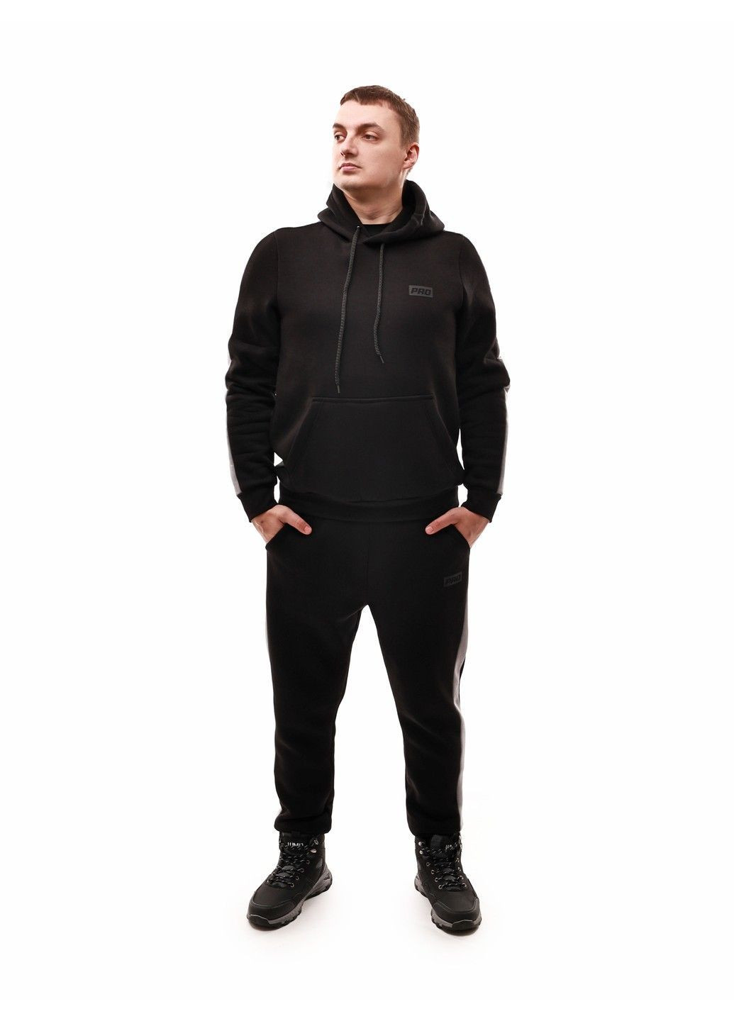Черный костюм спортивный мужской Fox