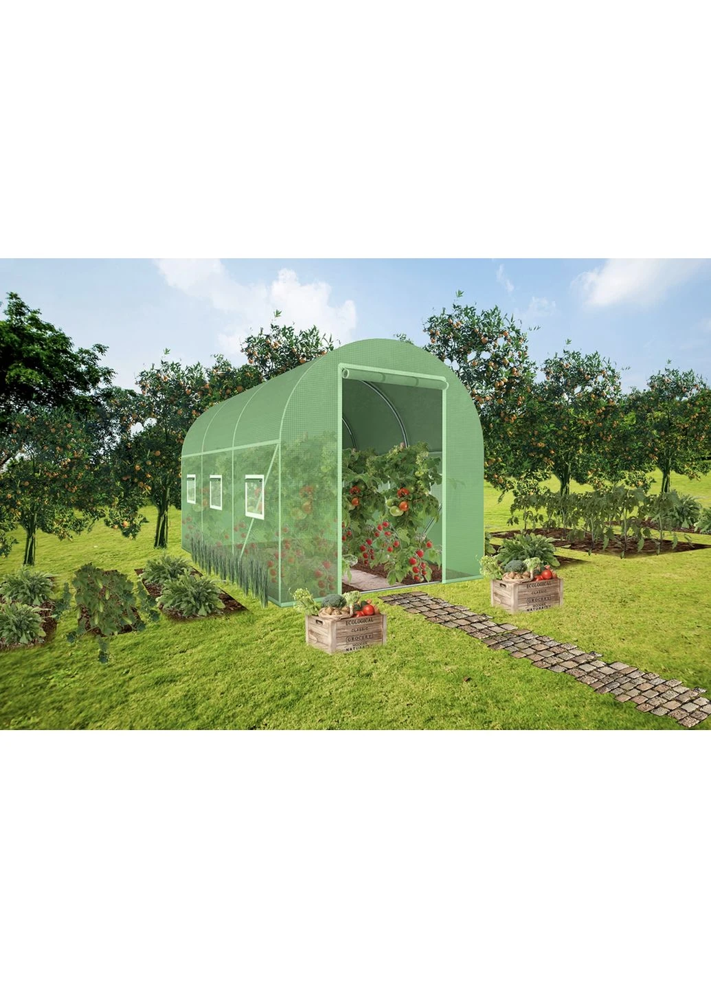 Парник теплиця зелена Kontrast 6м2 300х200х200см Seli No Brand (393502145)